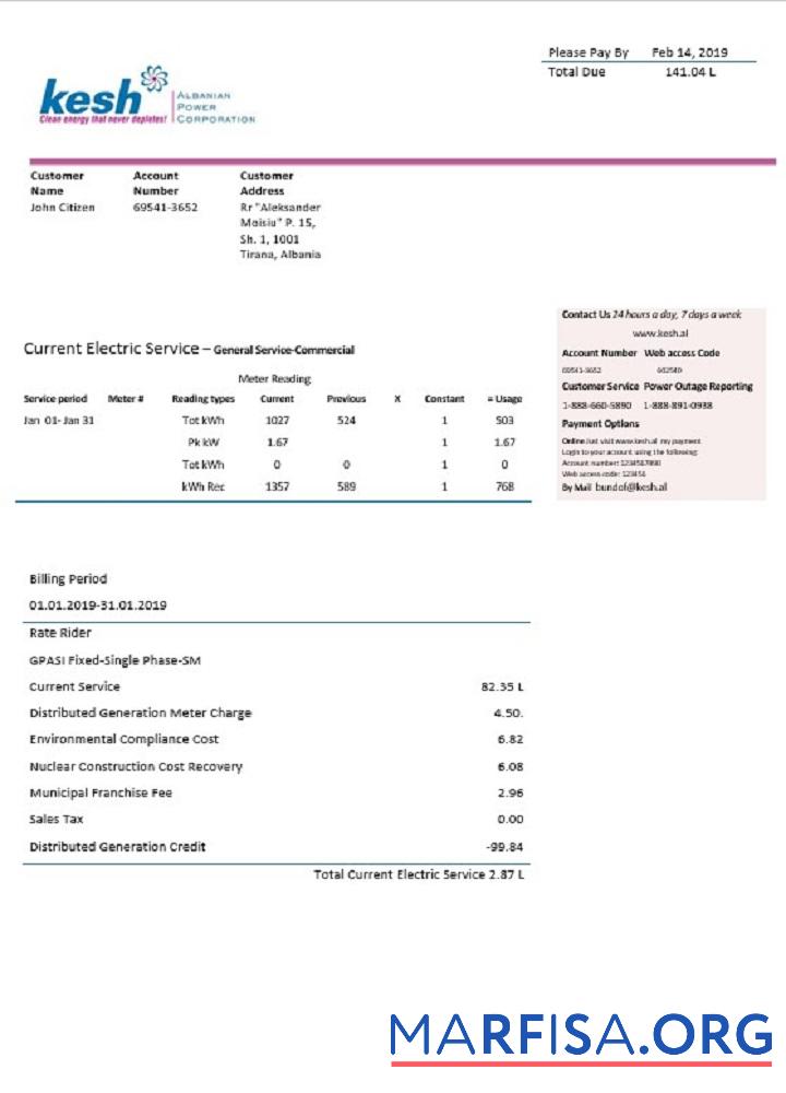 Blank Albania Albanian Power Corporation template